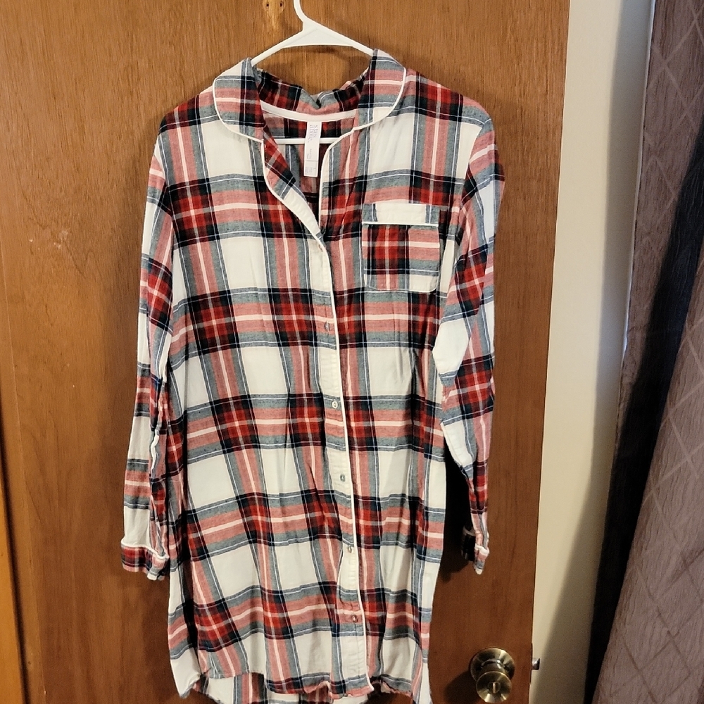 Red and White Women Nightgown